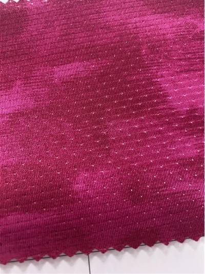 FJ-RC 0205-1 Double shadow weight Width: 170CM Weight: 160GSM Moisture wicking  Composition: 91%Polyester 9%Spandex front view